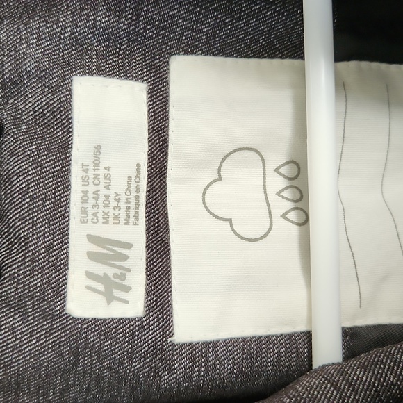 H&M Toddler Boys Snowsuit/Ski Jumpsuit Jumper Charcoal Gray & Black - Size US 4T - Picture 3 of 5